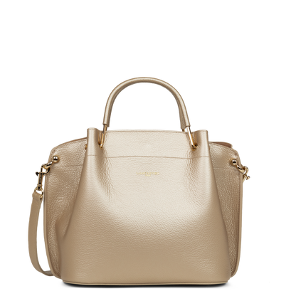grand sac à main - foulonné double #couleur_or-ple-in-nude