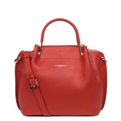 grand sac à main - foulonné double #couleur_rouge-in-poudre