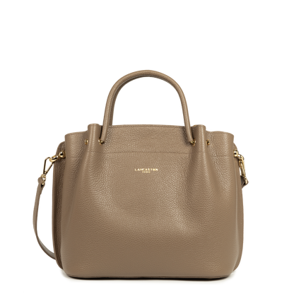 grand sac à main - foulonné double #couleur_taupe-in-or