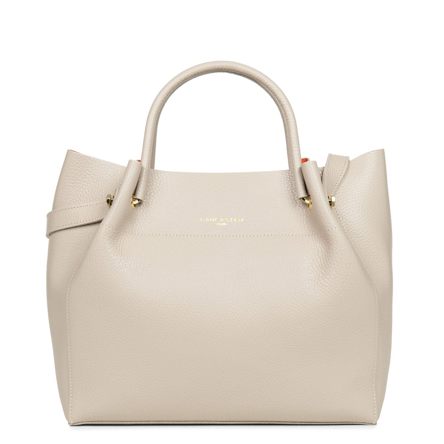 sac cabas épaule - foulonné double #couleur_beige-in-orange