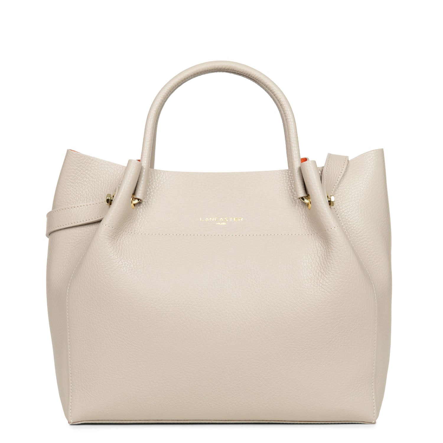 sac cabas épaule - foulonné double #couleur_beige-in-orange