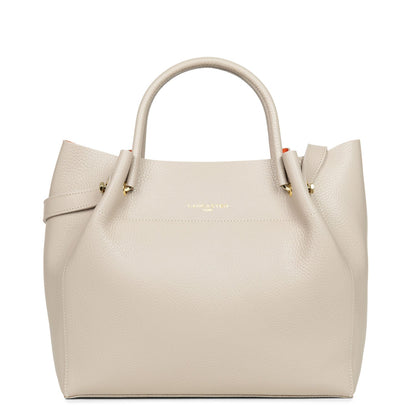 sac cabas épaule - foulonné double #couleur_beige-in-orange