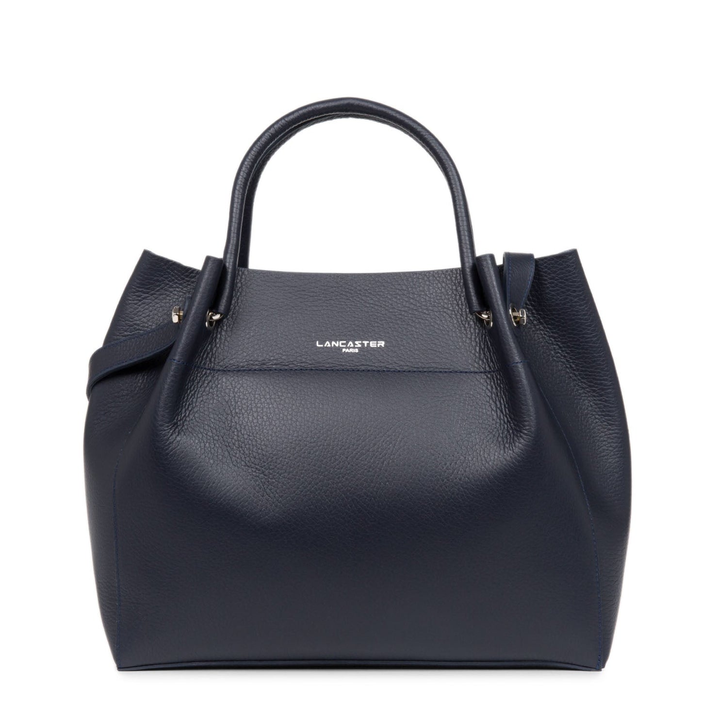 sac cabas épaule - foulonné double #couleur_bleu-fonc-in-argent