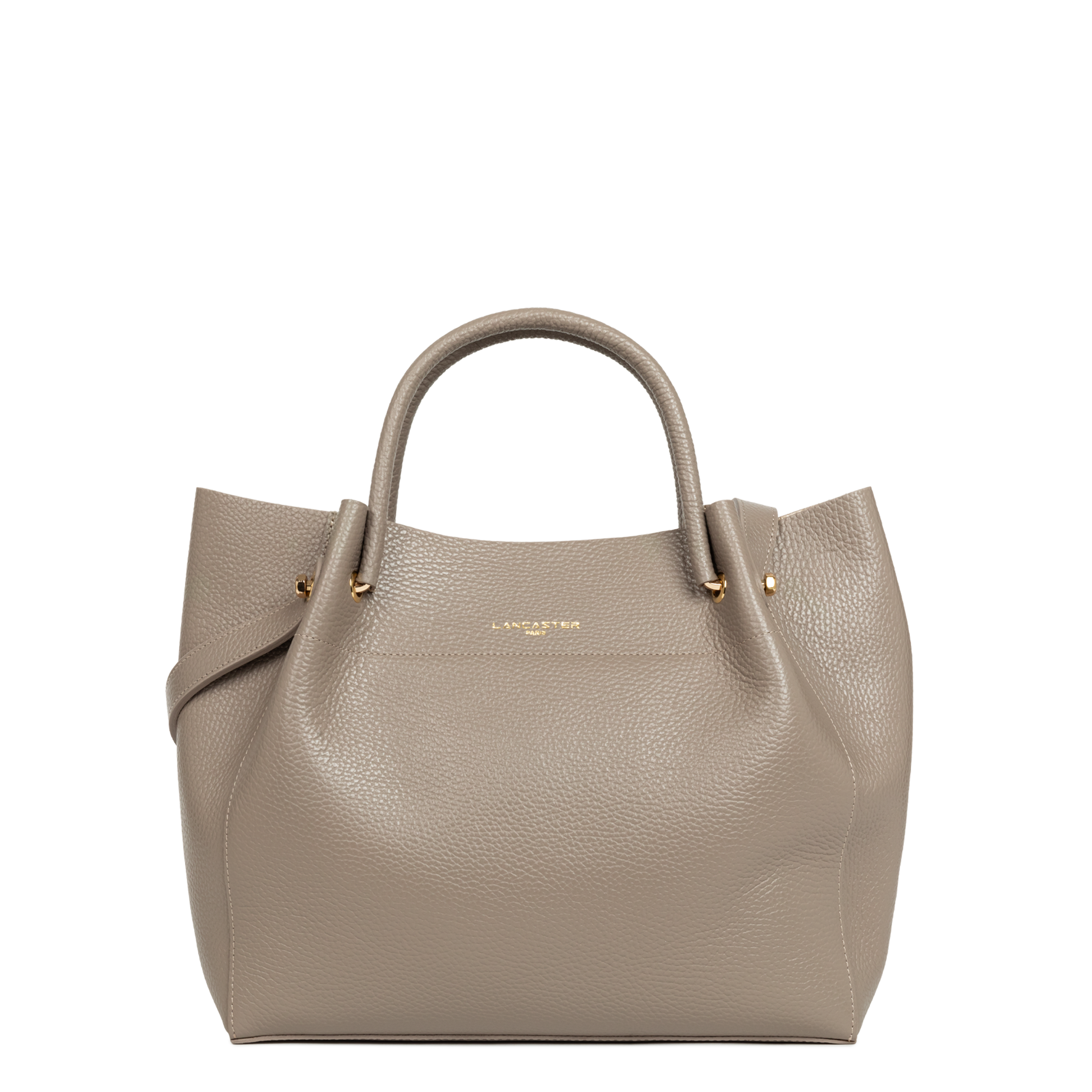 sac cabas épaule - foulonné double #couleur_galet-in-or