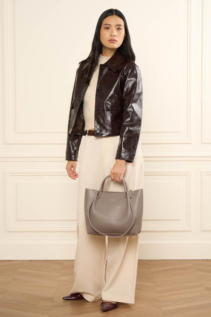 Grand sac cabas épaule - Foulonné Double LOUISA