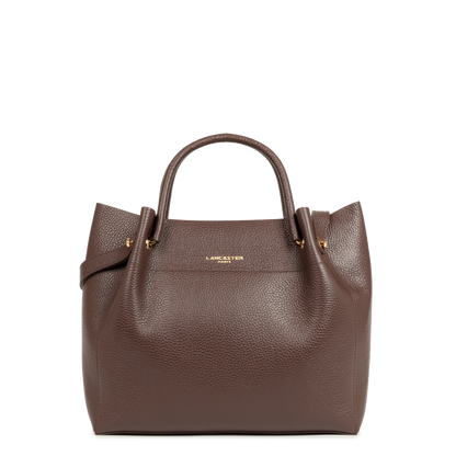 grand sac cabas épaule - foulonné double louisa #couleur_marron-in-or-ple