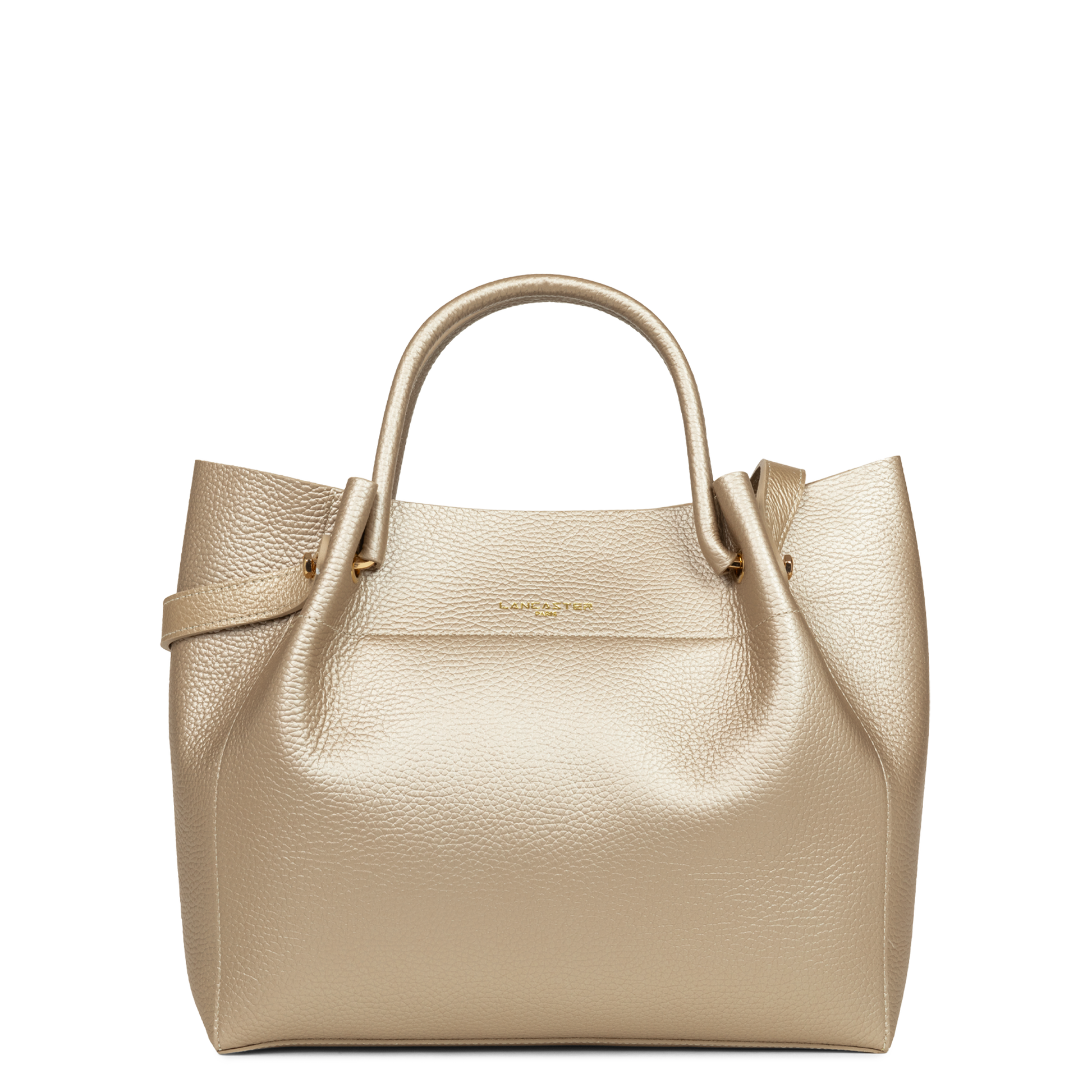 sac cabas épaule - foulonné double #couleur_or-ple-in-nude