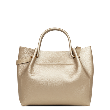 sac cabas épaule - foulonné double #couleur_or-ple-in-nude