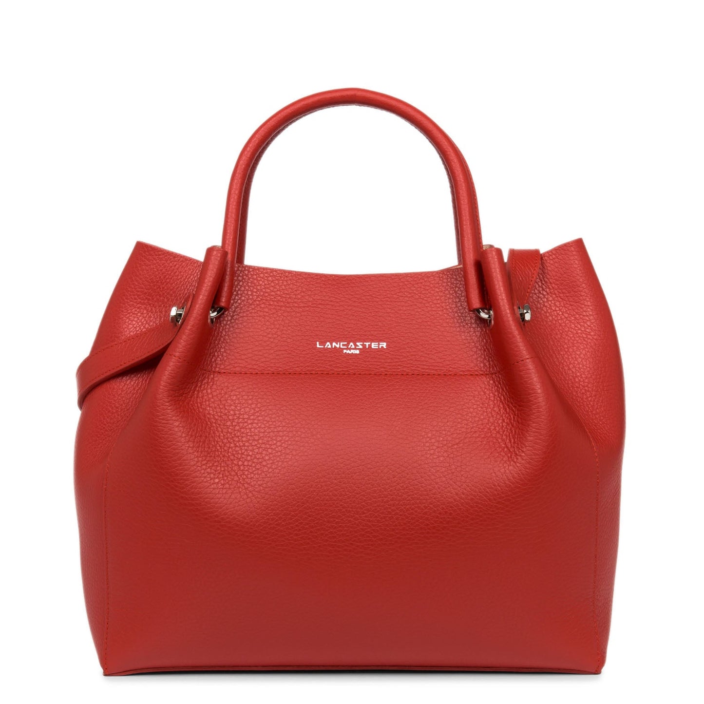 sac cabas épaule - foulonné double #couleur_rouge-in-poudre