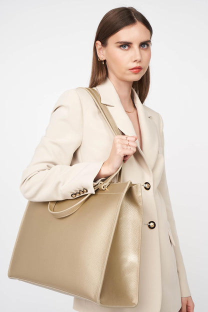 Très grand sac cabas épaule - Foulonné Double DAILY