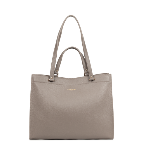 très grand sac cabas épaule - foulonné double daily #couleur_galet-in-or