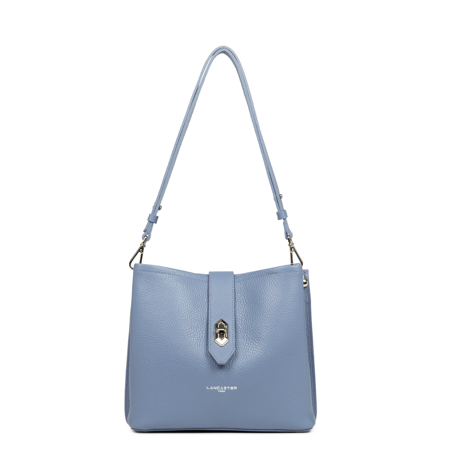 sac seau - top double #couleur_bleu-cendre-in-argent