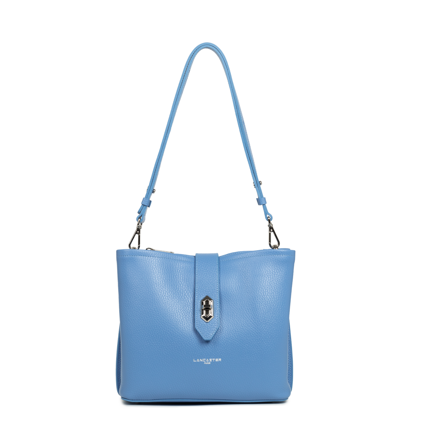 sac seau - top double #couleur_bleu-santorin-in-argent
