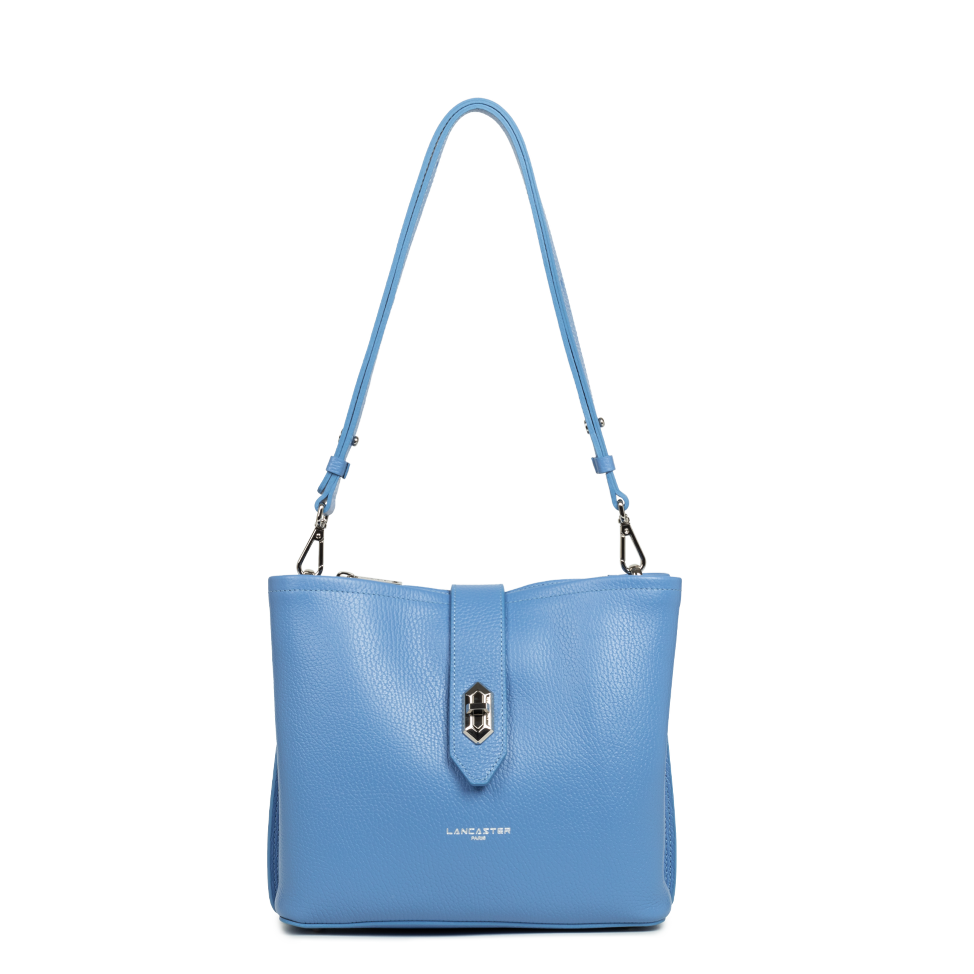 sac seau - top double #couleur_bleu-santorin-in-argent