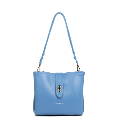 sac seau - top double #couleur_bleu-santorin-in-argent