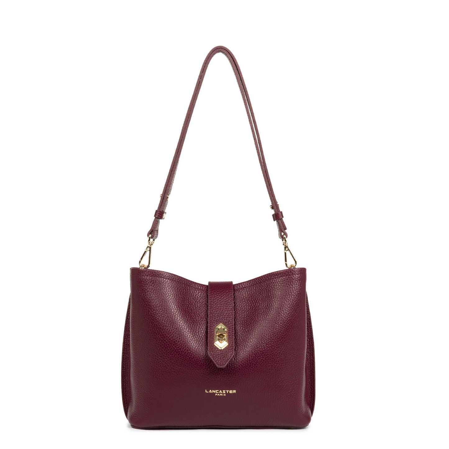 sac seau - top double #couleur_bordeaux-in-or-ple