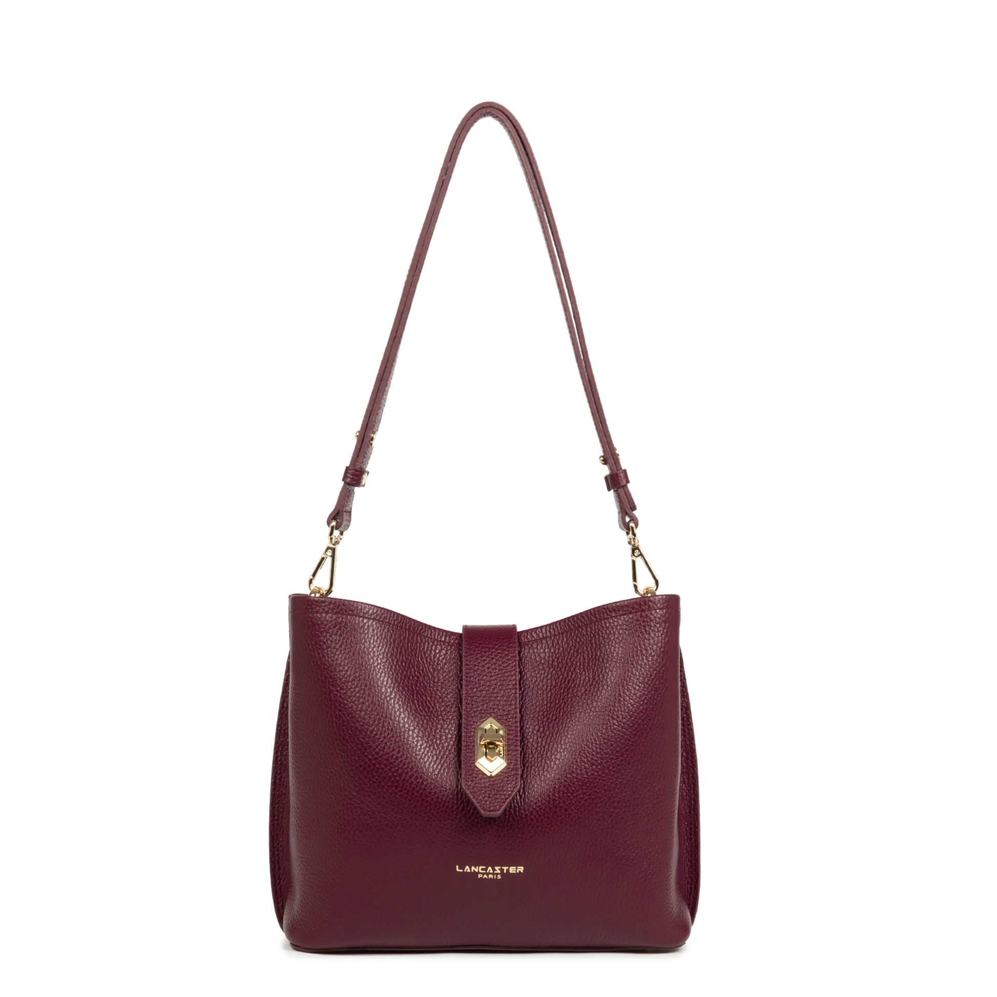 sac seau - top double #couleur_bordeaux-in-or-ple