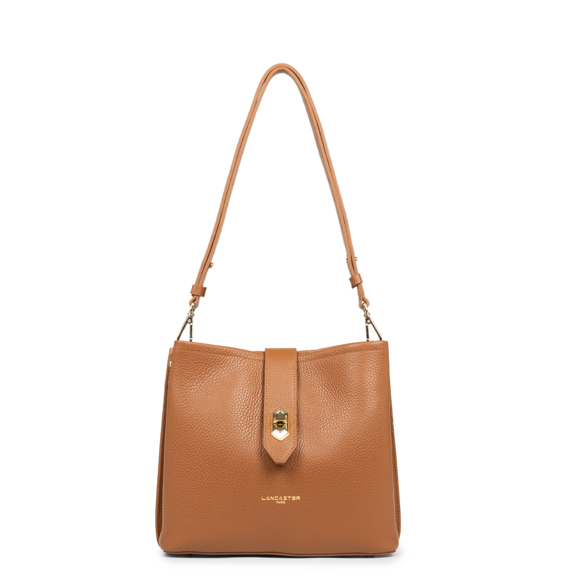 sac seau - top double #couleur_camel-in-orange