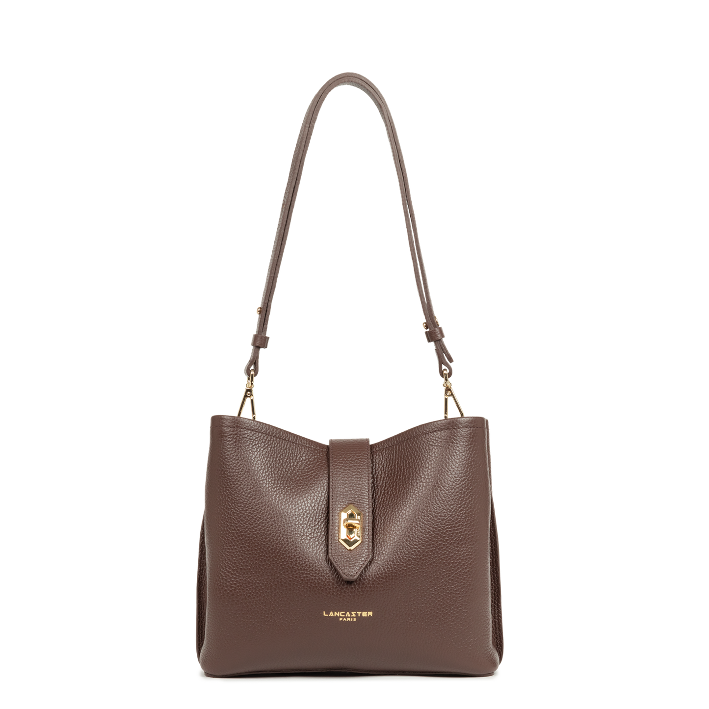 sac seau - top double #couleur_marron-in-or-ple