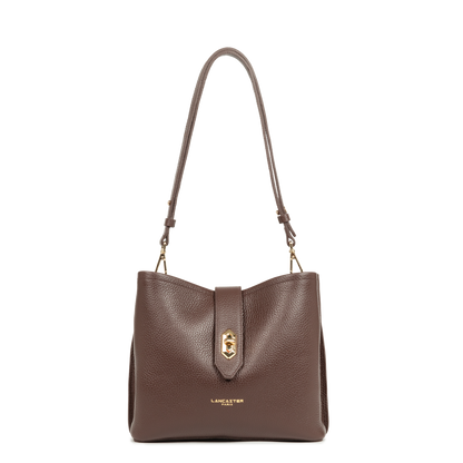 sac seau - top double #couleur_marron-in-or-ple
