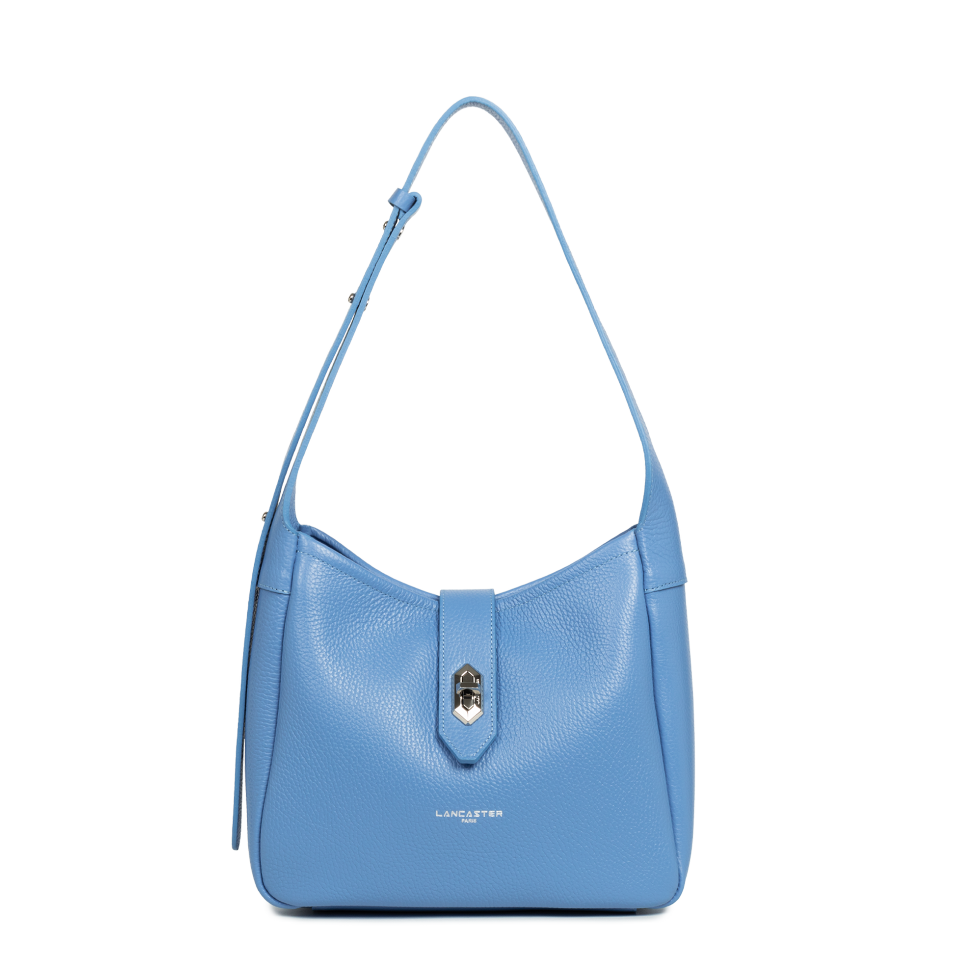 petit sac seau - top double #couleur_bleu-santorin-in-argent