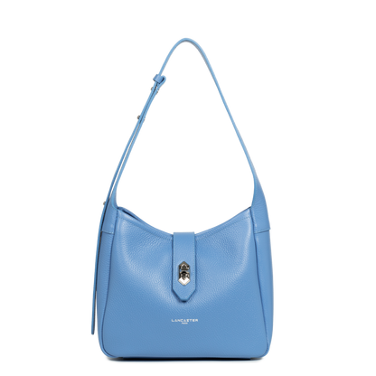 petit sac seau - top double #couleur_bleu-santorin-in-argent