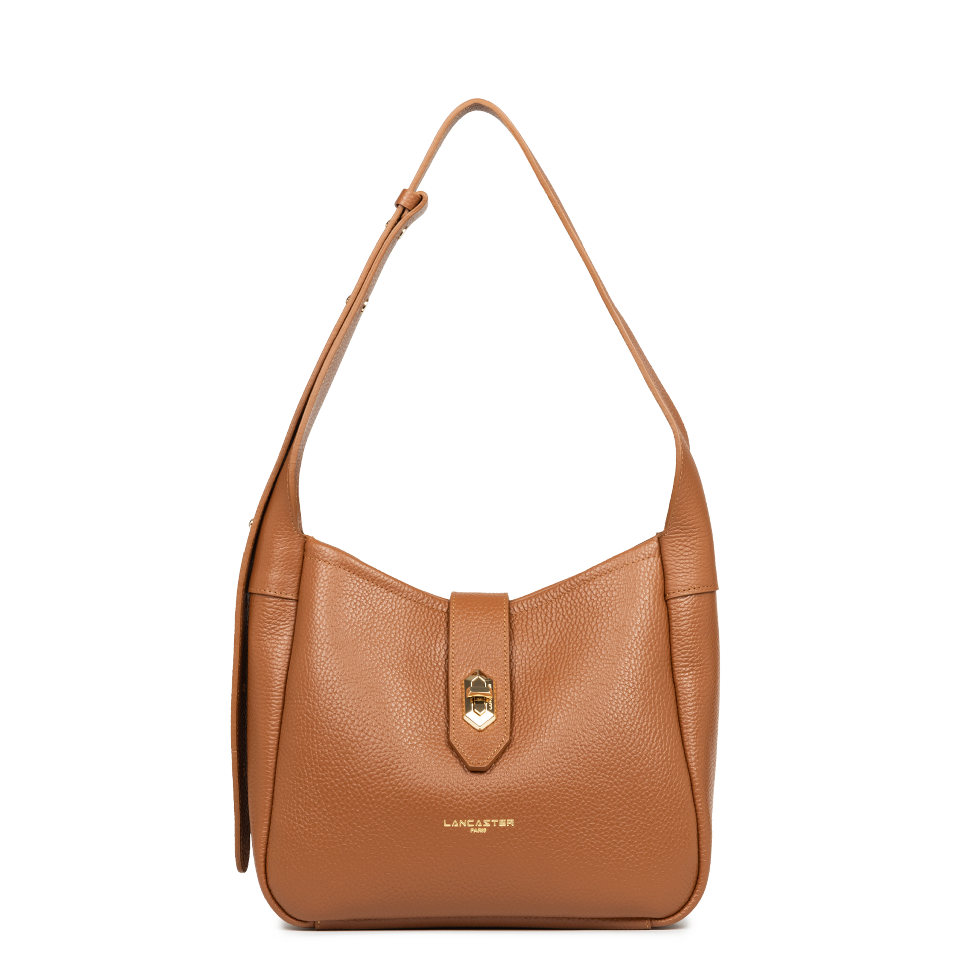 Petit sac seau - Top Double #couleur_camel-in-orange