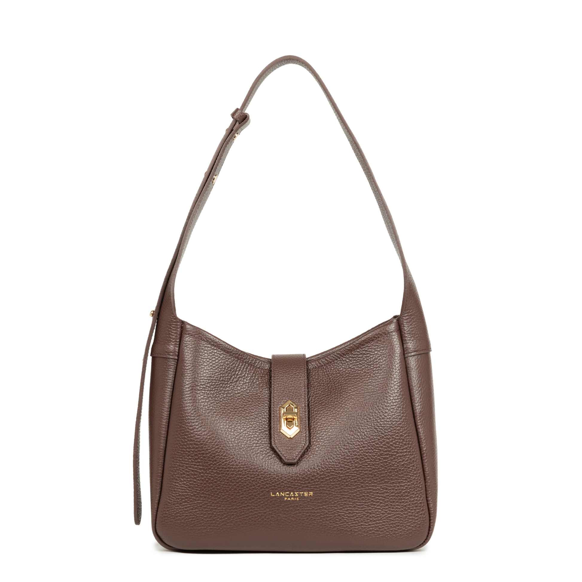 petit sac seau - top double #couleur_marron-in-or-ple
