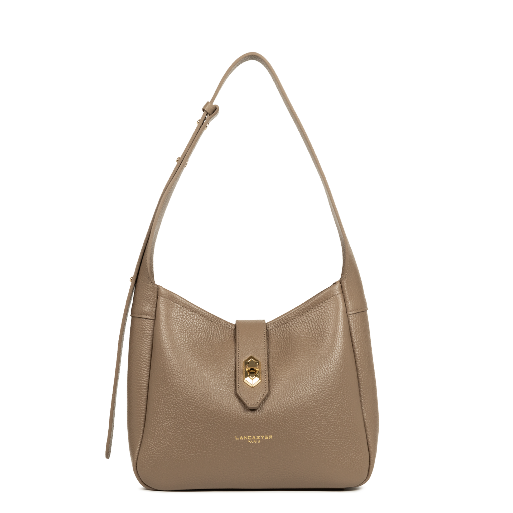 petit sac seau - top double #couleur_taupe-in-or