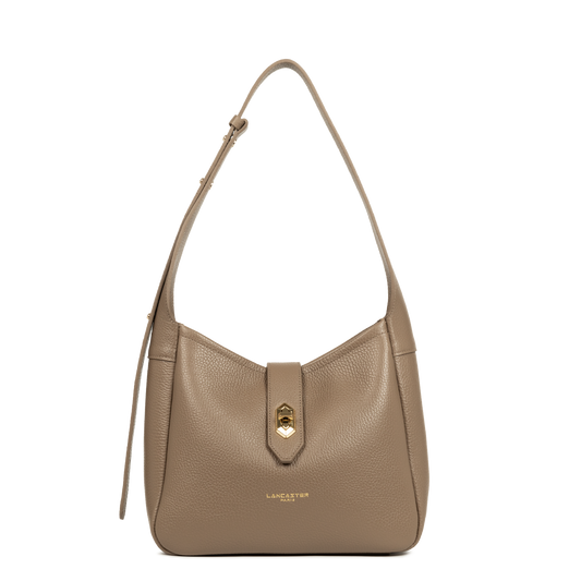 petit sac seau - top double #couleur_taupe-in-or