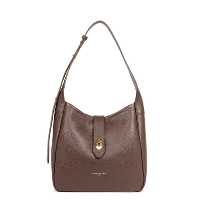 sac seau - top double #couleur_marron-in-or-ple
