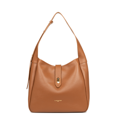 Grand sac seau - Top Double #couleur_camel-in-orange