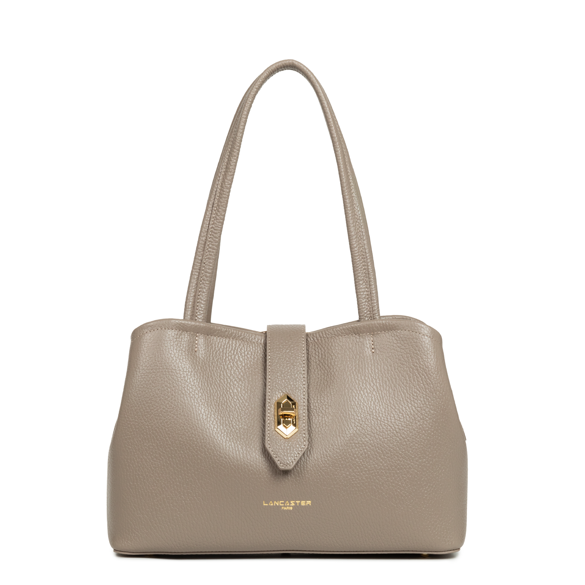 sac cabas épaule - top double #couleur_galet-in-or