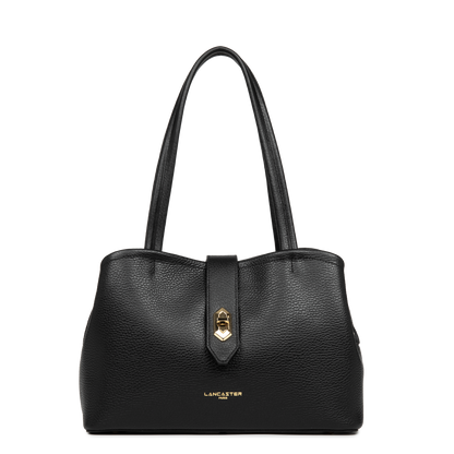 sac cabas épaule - top double #couleur_noir-in-nude
