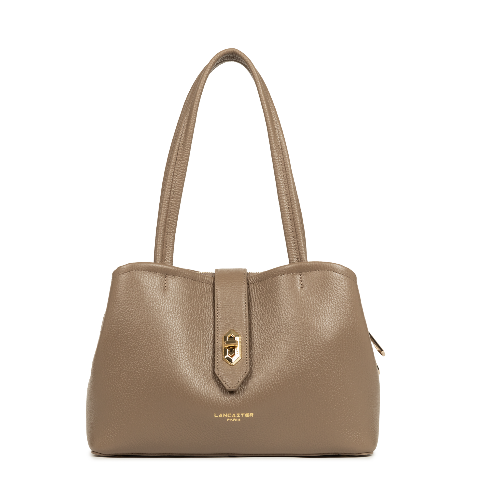 sac cabas épaule - top double #couleur_taupe-in-or