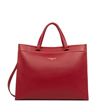 grand sac cabas épaule - foulonné double #couleur_carmin-in-blush