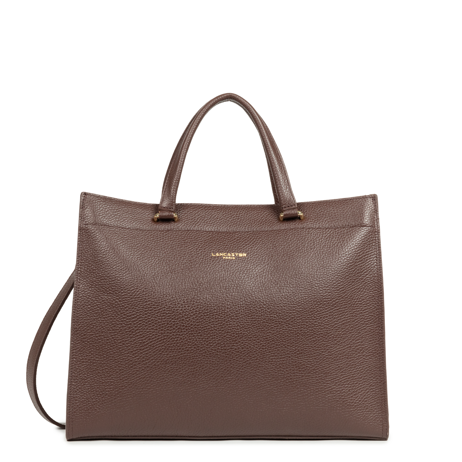 grand sac cabas main - foulonné double daily #couleur_marron-in-or-ple