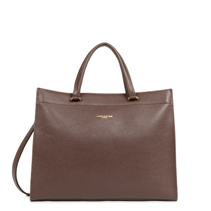 grand sac cabas main - foulonné double daily #couleur_marron-in-or-ple