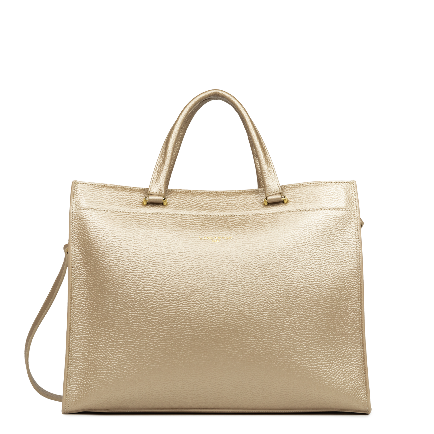 grand sac cabas épaule - foulonné double #couleur_or-ple-in-nude