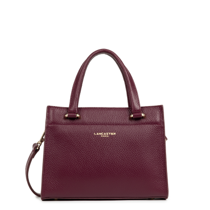petit sac à main - foulonné double #couleur_bordeaux-in-or-ple