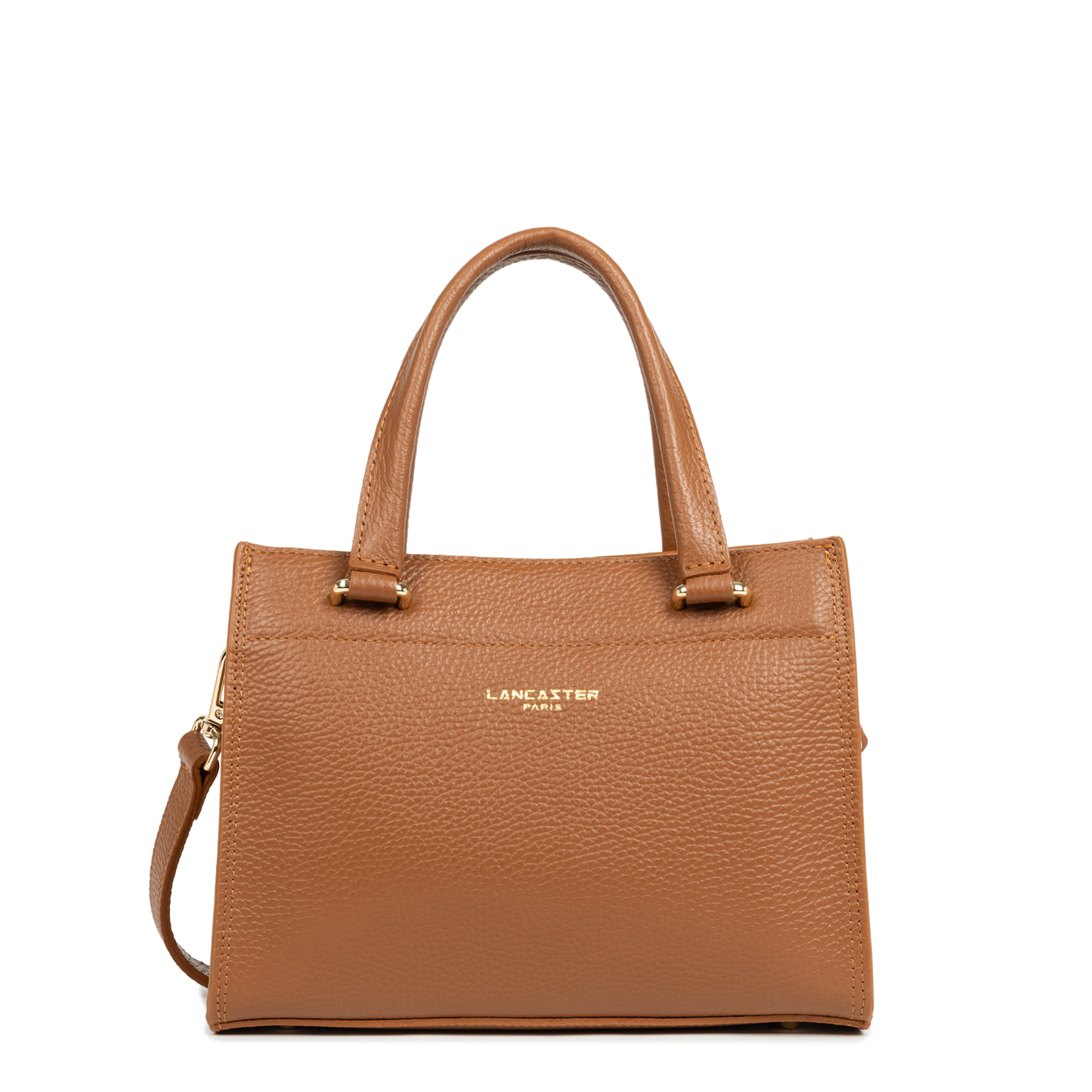petit sac à main - foulonné double #couleur_camel-in-orange