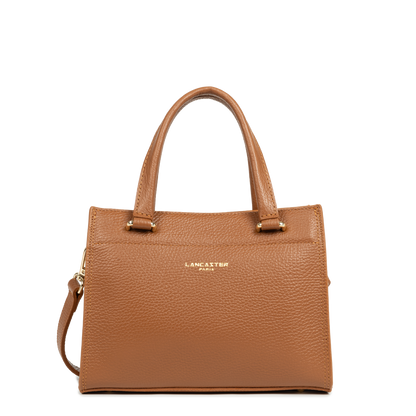 petit sac à main - foulonné double #couleur_camel-in-orange