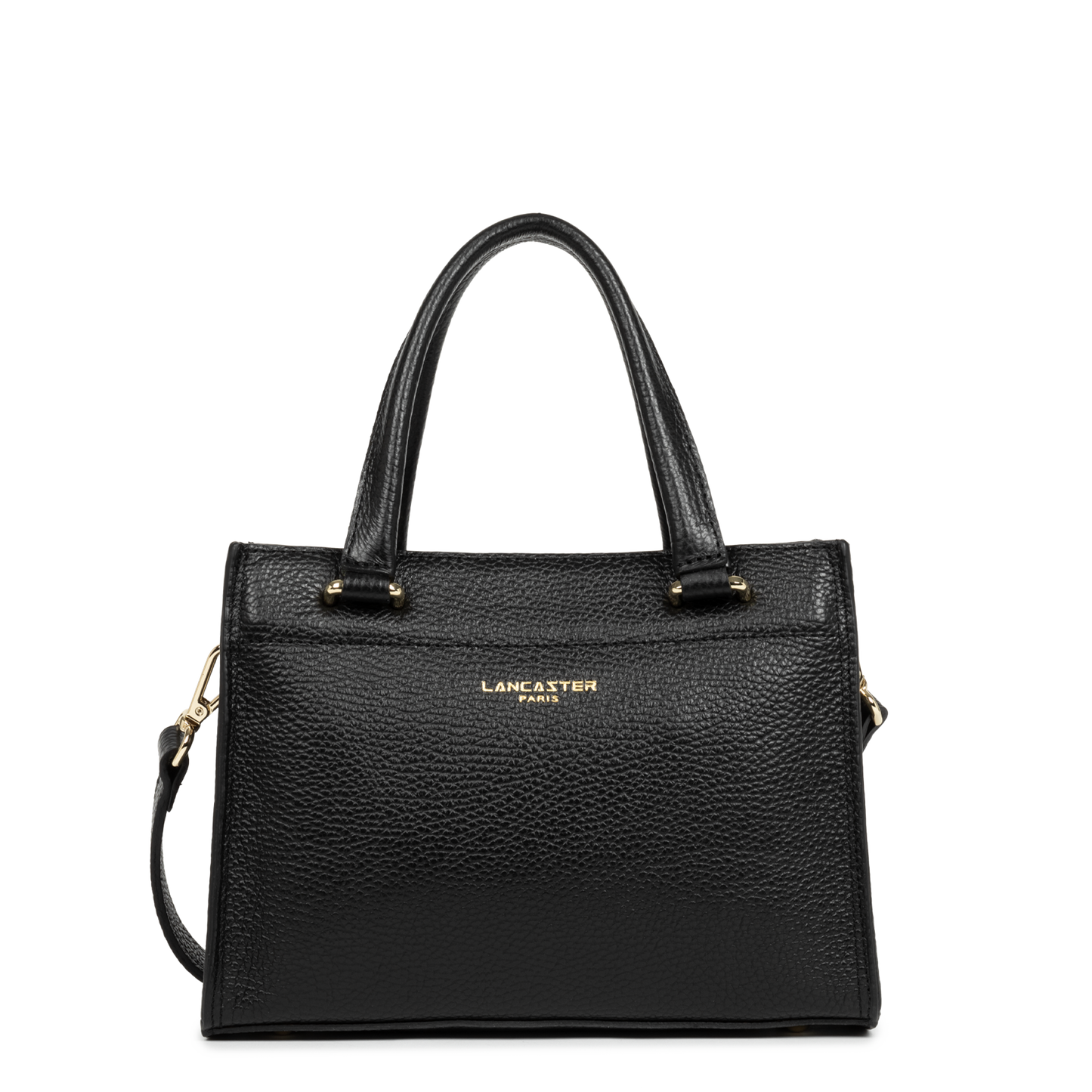 petit sac à main - foulonné double #couleur_noir-in-nude