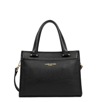 petit sac à main - foulonné double #couleur_noir-in-nude