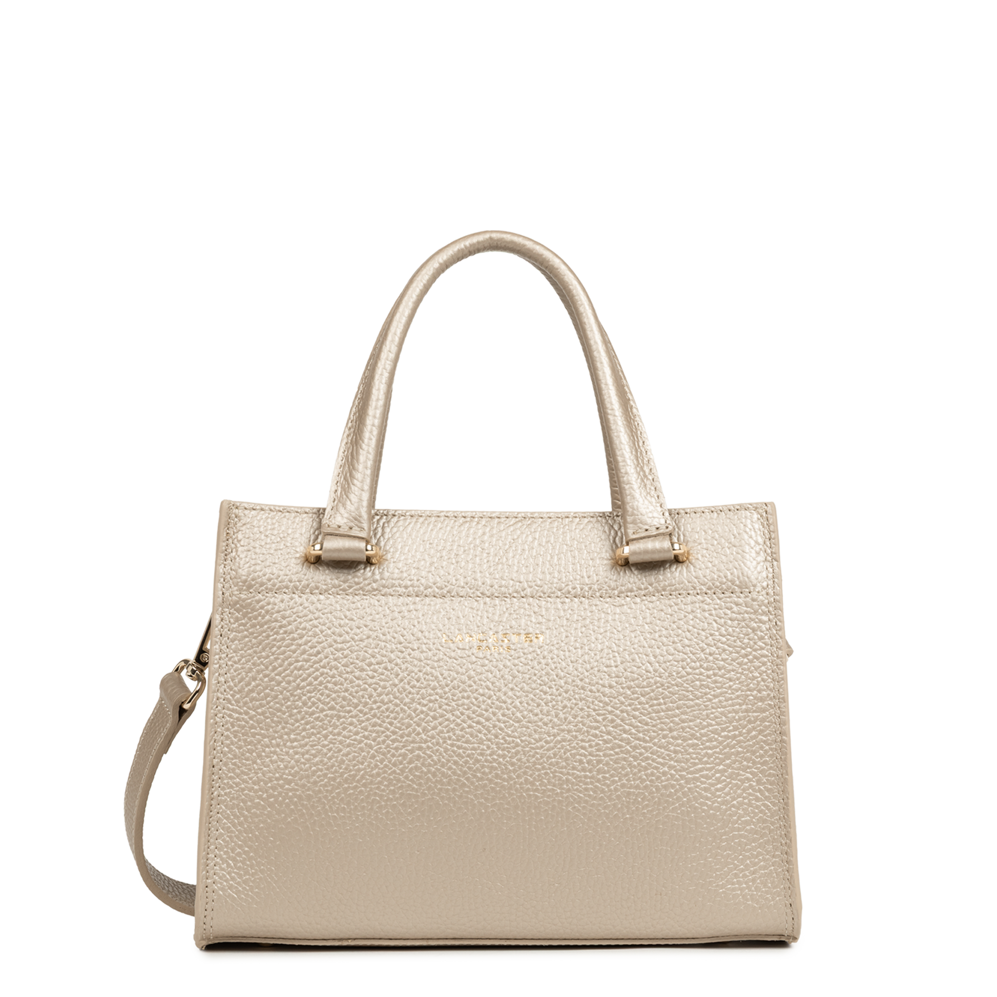 petit sac à main - foulonné double daily #couleur_or-ple-in-nude