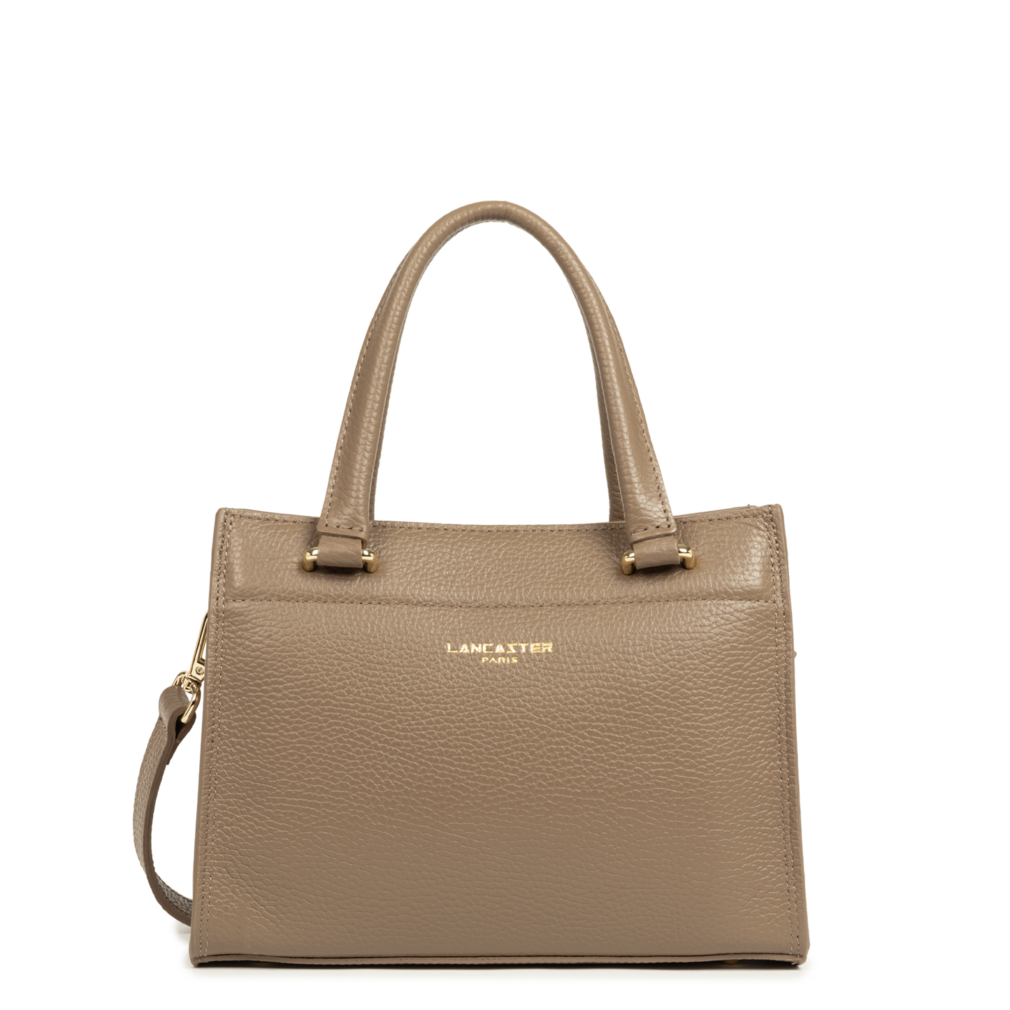 petit sac à main - foulonné double #couleur_taupe-in-or