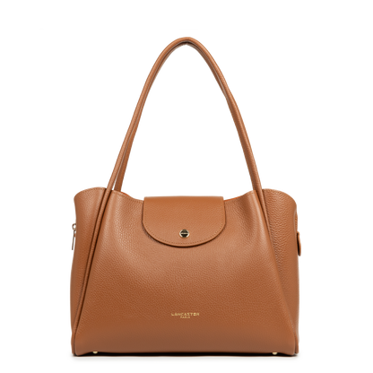 sac cabas épaule - ida double #couleur_camel-in-orange