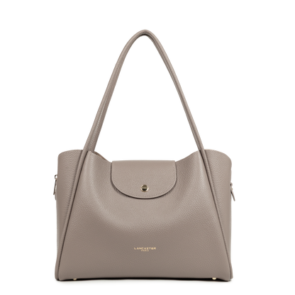 grand sac cabas épaule - ida double #couleur_galet-in-or