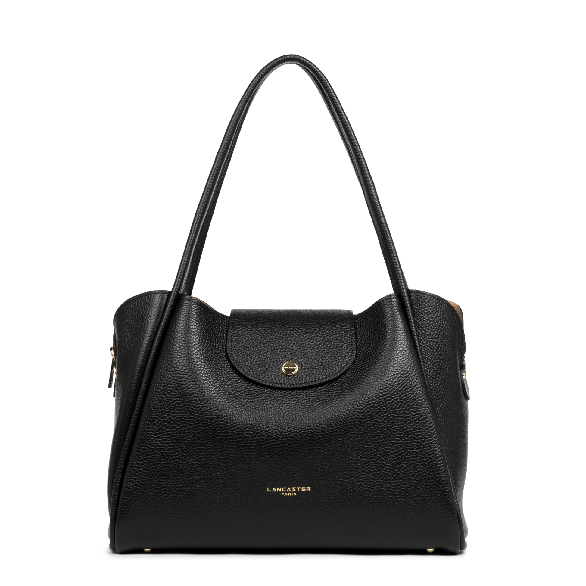 sac cabas épaule - ida double #couleur_noir-in-nude