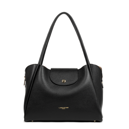 sac cabas épaule - ida double #couleur_noir-in-nude